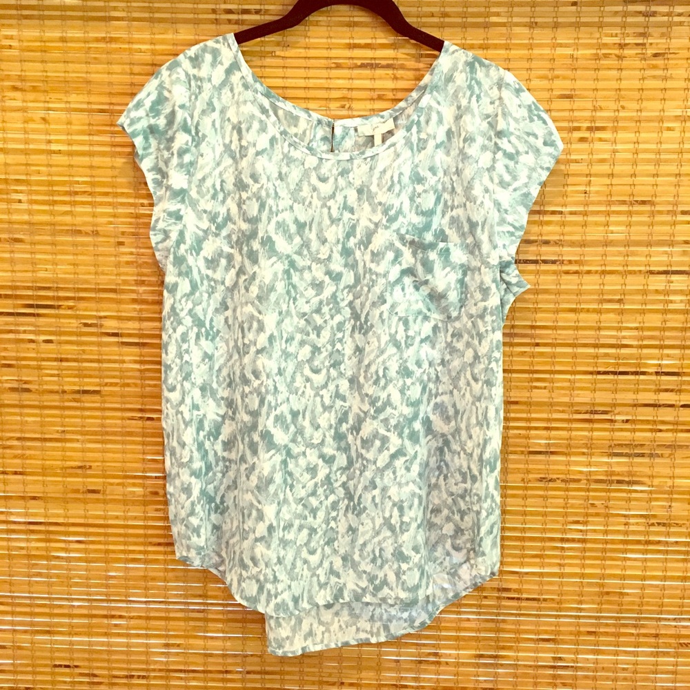 Joie short sleeve silk blouse